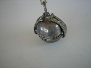 Vintage Sterling Silver Ball Picture Locket (19.  4 Grams) Opens Hold 6 Photos