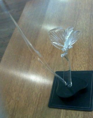 - Frabel Studios Sculptured Glass Butterly On Base