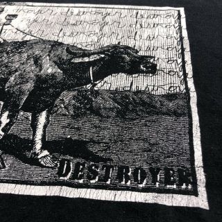Destroyer Logo size Large Black T Shirt Rare Vtg Indie Punk Rock Band Merch Tee 3