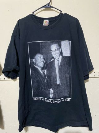 Vintage Martin Luther King / Malcolm X Tee Shirt 2xl Black History
