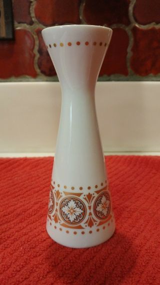 Vintage Plankenhammer Floss Bavaria Germany Porcelain Vase Gold Dots &blk Design