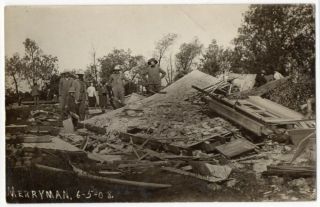 022520 Vintage Rppc Postcard Tornado Damage June 5 1908 Merryman Nebraska Ne?