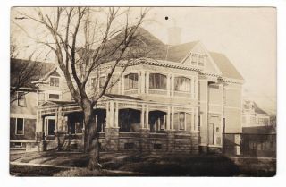 1913 Rppc Sioux City Iowa Victorian Home Porch Balcony Vintage Postcard Ia Old