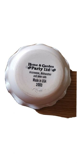 Home And Garden Party Stoneware Chip N Dip Bowl Replacement.