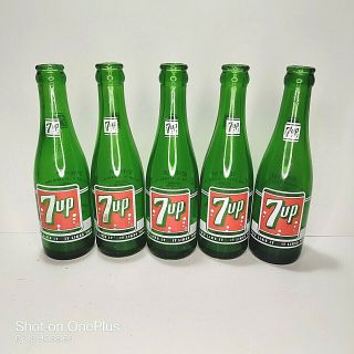 1962 7oz 7up Soda Bottle (acl) Vintage 7up Soda Bottle Green Glass 7 Ounces Oz