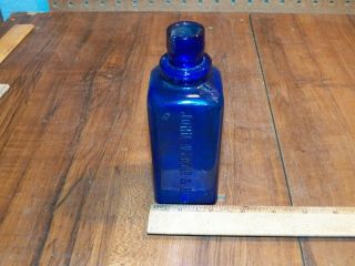 Vintage John Wyeth & Bro Cobalt Blue Medicine Bottle - Circa 1899