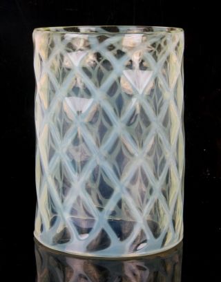 Vaseline Glass Shade Arts Crafts Cylinder Light Was Benson Interest John Walsh