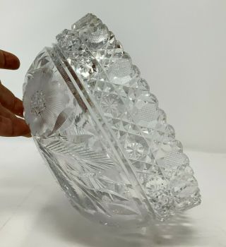 Exquisite And Intricate Deep Cut Brilliant Glass Crystal Bowl -