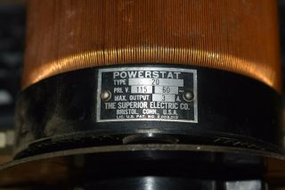 Vintage Superior Electric Co.  Powerstat Type 20 115v 3a 60hz