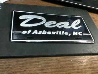 Dealer License Plate Tag Vintage Deal Of Asheville Nc Vw Porsche ? Metal Rustic