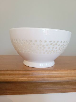 Cambridge Lace Ceramic Bowl,  Designed In England,  White