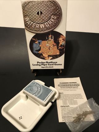 Vintage Waterworks Parker Brothers Leaky Pipe Card Game 1972 Complete No.  770