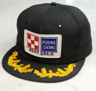 Vintage Purina Snapback Trucker Hat Patch Cap K Products Made In The Usa