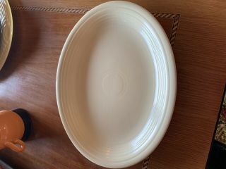 Homer Laughlin Fiesta Ivory Oval Serving Platter 7385918 12 1/2” 2