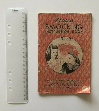 Semco Smocking Instruction Booklet Vintage Embroidery Fagoting 1930s