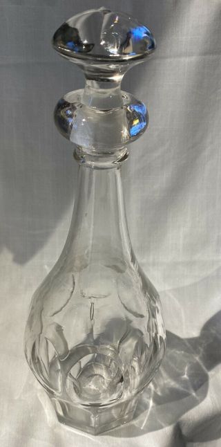 Eapg Flint Glass Ashburton Liquor Decanter With Stopper Circa 1850’s