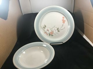 Impressions By Daniele Riverside Pattern Stoneware Plate And Salad Bowl