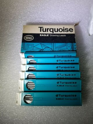 Vtg Berol Turquoise Eagle Drawing Leads 2375 Hb.