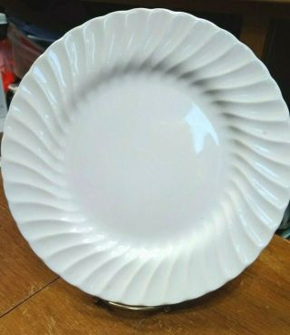 Vtg Sheffield Bone White Swirl Dinner Plate - 10 " Diia.  Usa Nos