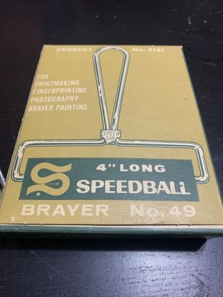Speedball Brayer 4 Inch Roller For Art & Printing No.  49.  Prod.  4121 Vintage