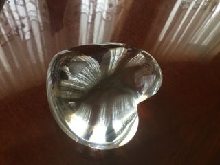 Baccarat Crystal Puffed Heart Paperweight 3 Inches