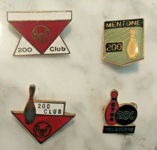 Group Of Vintage Ten Pin Bowling Pins (4)