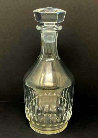 Vintage Baccarat France Cut - Glass Crystal Decanter Signed 10 " Tall