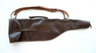 Vintage Leg O Mutton Leather Gun Case Shotgun Rifle Slip Sleeve Bag Of