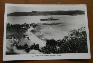 Vintage Murray Views Real Photo Postcard: Entrance To Harbour,  Thursday Island
