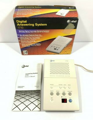 At&t 1710 Digital Answering System Tapeless Call Answer Machine Vintage
