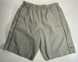 Vintage Nike Mesh Lined Gray Swim Trunks Shorts Pockets | Size Small (28 - 30w)