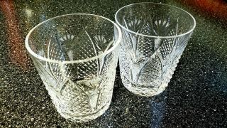 Set Of (2) Waterford Irish Crystal Dunmore Old Fashion Tumbler Glass