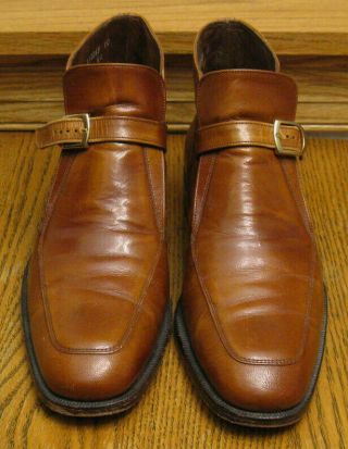Vintage Florsheim Imperial Brown Leather Side - Buckle Ankle Boots Sz 7.  5 D