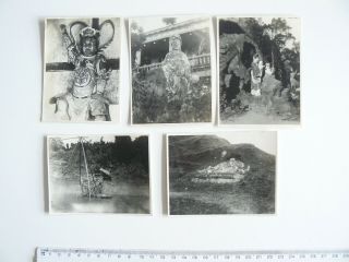 5 X Vintage Photographs Hong Kong China Hms Suffolk Tour To Asia 1930s