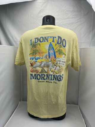 Ron Jon Surf Shop Cocoa Beach Florida T - Shirt Vintage L “i Don’t Do Mornings”