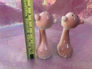 vintage tall neck anthropomorphic pig salt and pepper shakers japan 2