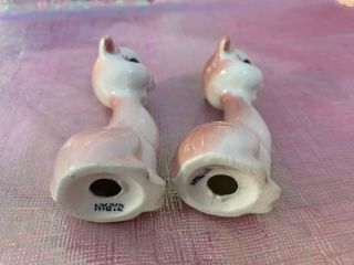 vintage tall neck anthropomorphic pig salt and pepper shakers japan 3