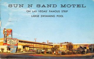 Las Vegas Nevada Sun N Sand Motel Vintage Postcard Aa41518