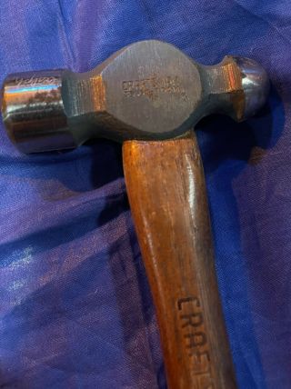 Craftsman Vintage 8 Oz Ball Peen Hammer 38463 Usa Tool Forged Steel 12” Long