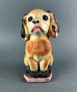 Vintage Chalkware Puppy Dog Spaniel Carnival Fair Prize?