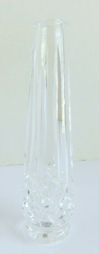 Signed Waterford Crystal Lismore 7 " Flower Bud Vase