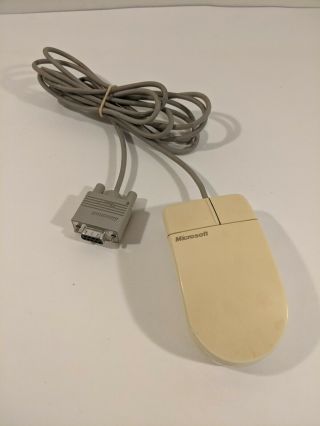 Vintage Microsoft 2 - Button Serial Mouse Ps/2 Compatible