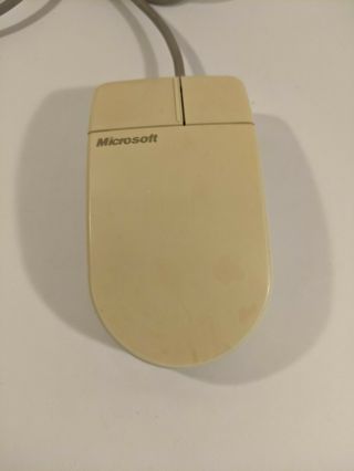 Vintage Microsoft 2 - Button Serial Mouse PS/2 Compatible 2