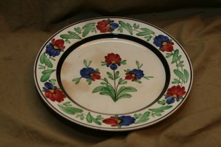Vintage Antique 8 " Villeroy & Boch Dresden Plate Hand Painted Floral Saxony 5543