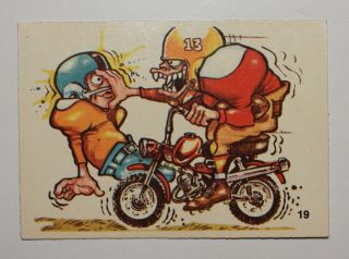 Silly Cycles Series Sticker Card 19 Donruss 1972 Odd Rods Rare Vintage