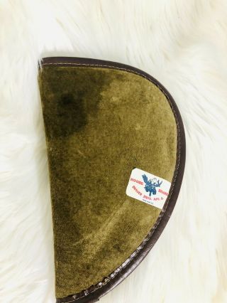 Vintage Brauer Bros Moose Brand Suede Leather Hand Gun Padded Case Fleece Soft
