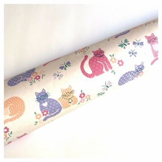 Vintage Cat Contact Paper Con - Tact Adhesive Plastic Shelf Liner 80’s 7,  Yds Roll