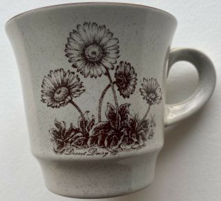 Vintage Noritake Stoneware Desert Flowers Daisy Coffee Mug Cup 1970 