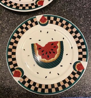 B & D Tabletops Unlimited “ Fresh Watermelon” (2) Dinner Plate Separate