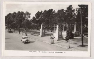Vintage Postcard Rppc Soldiers Memorial,  Peterborough South Australia 1900s